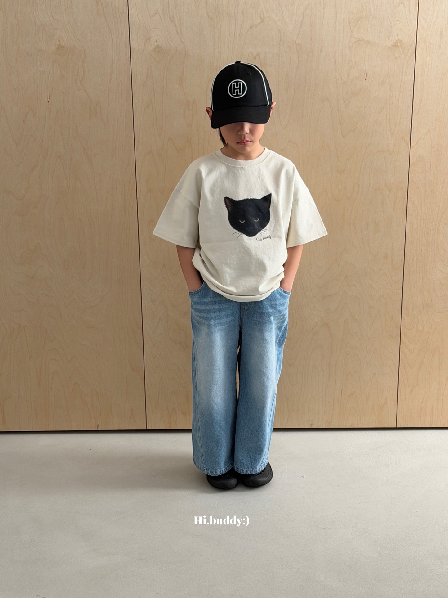 【予約】キャットTシャツ / hibuddy(S-JM)