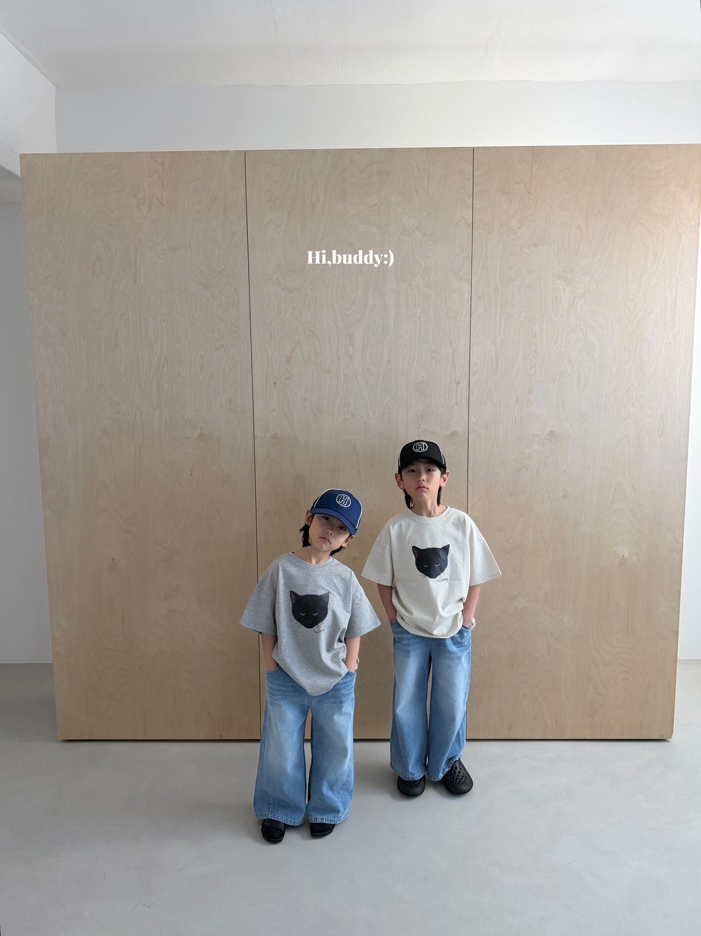 【予約】キャットTシャツ / hibuddy(S-JM)