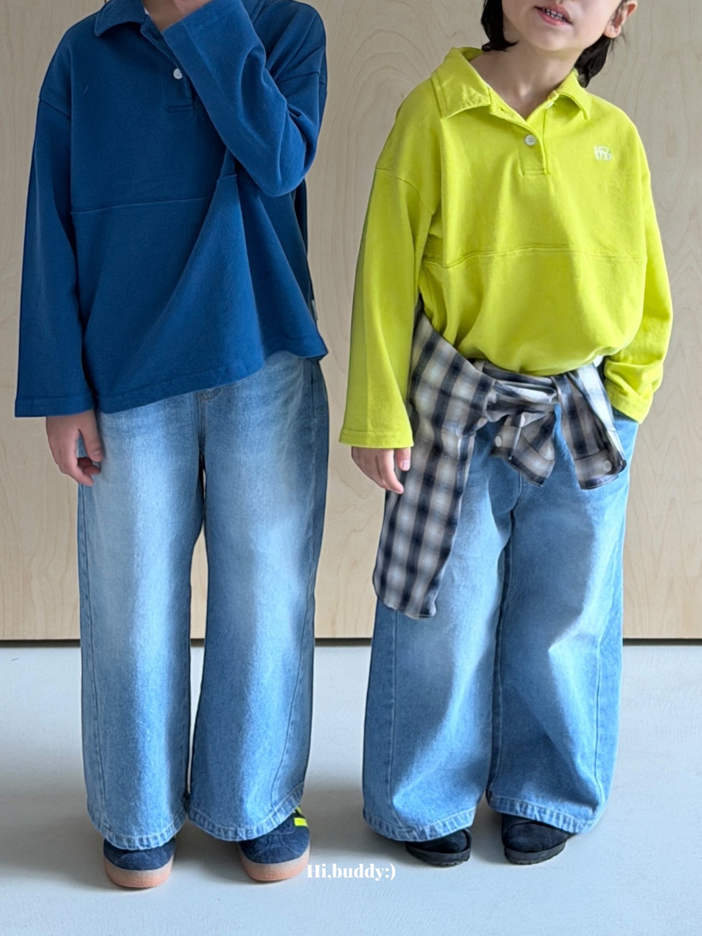 【予約】ハッピーデニムパンツ / hibuddy(S-JM)