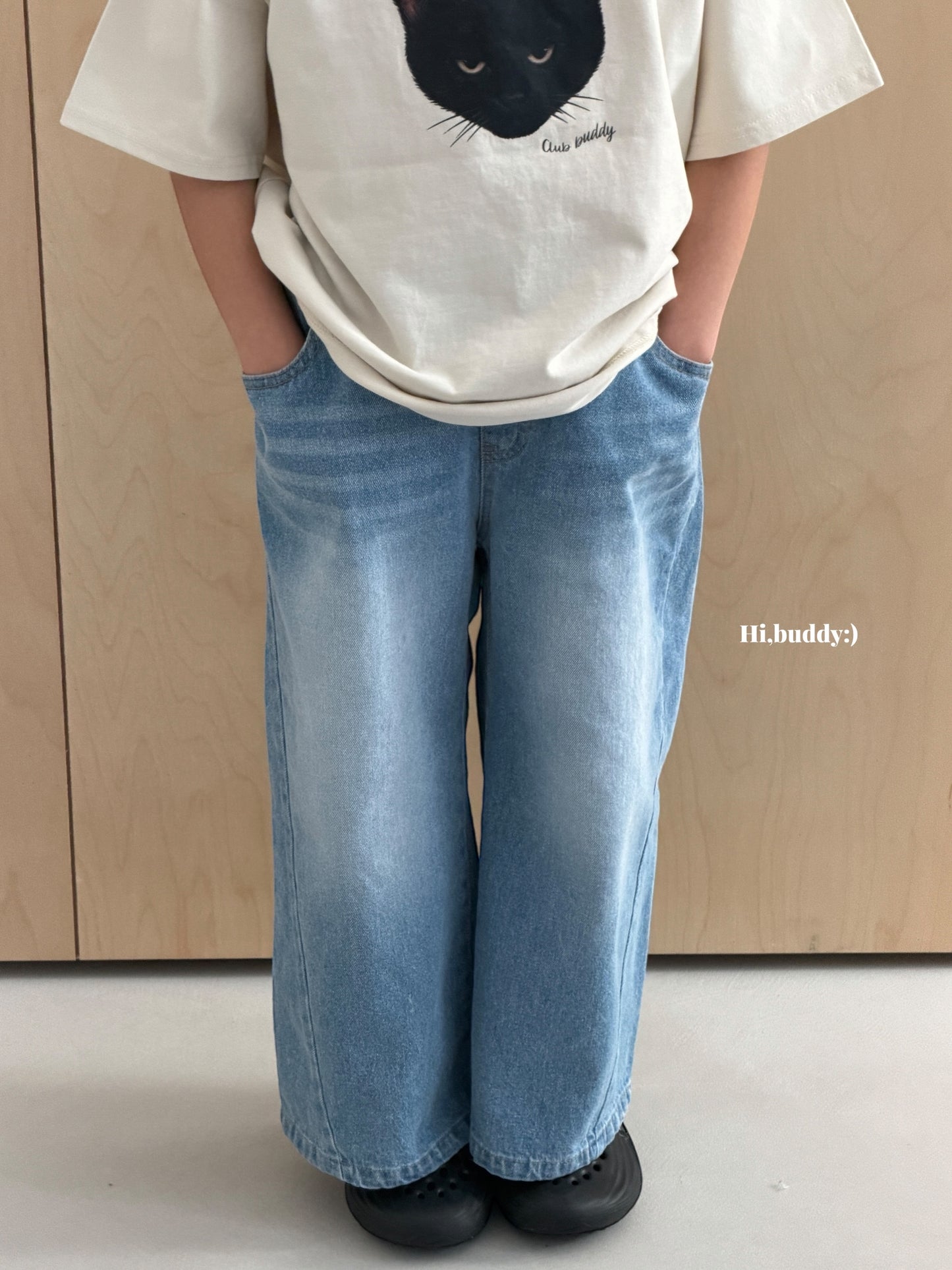 【予約】ハッピーデニムパンツ / hibuddy(S-JM)