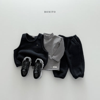 【予約】pogul vest set up  /  bonito (12M-JM) 뽀글조끼