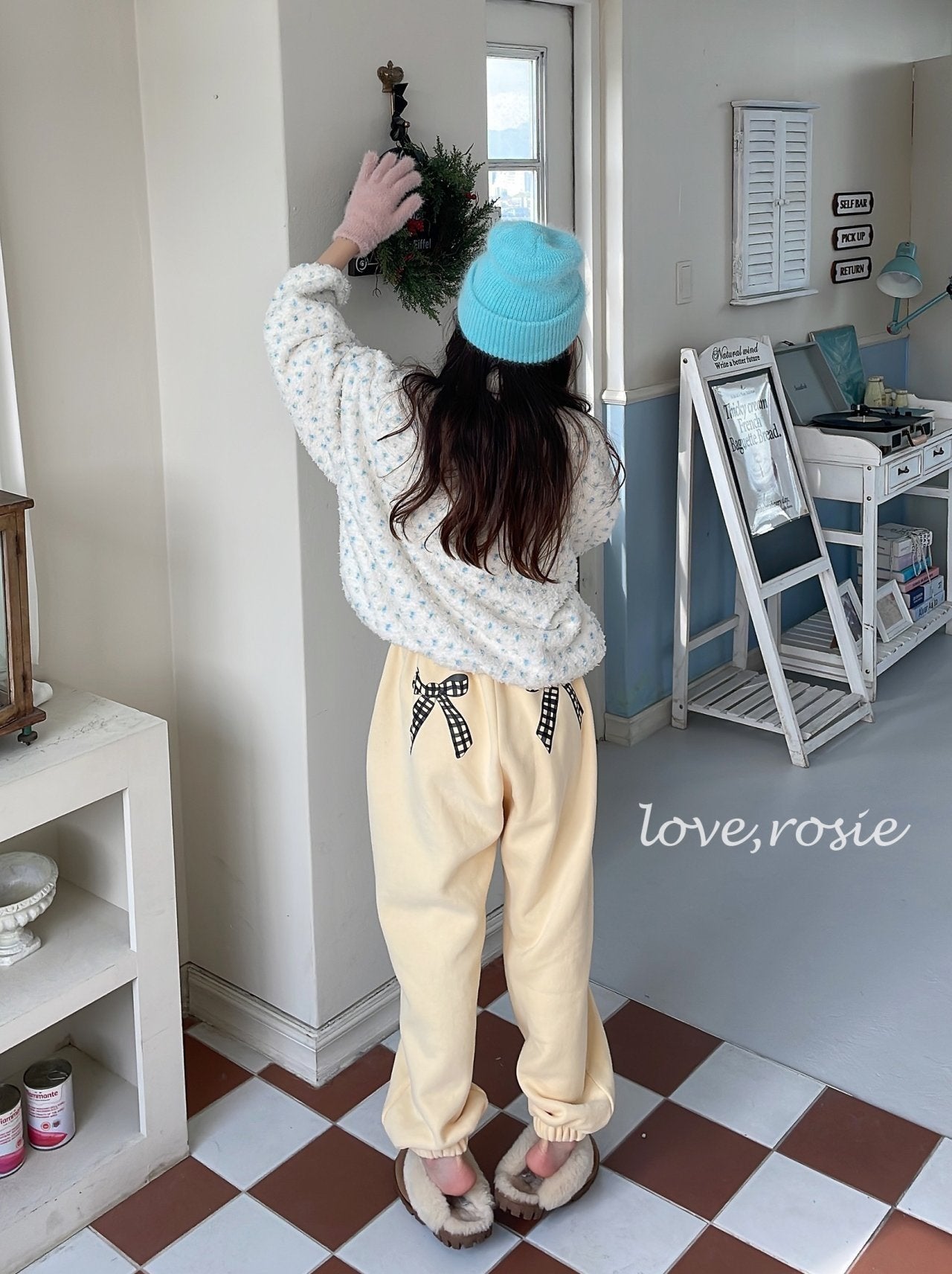 【予約】ribbon kimo jogger pt / love rosie (L-3XL, adult)