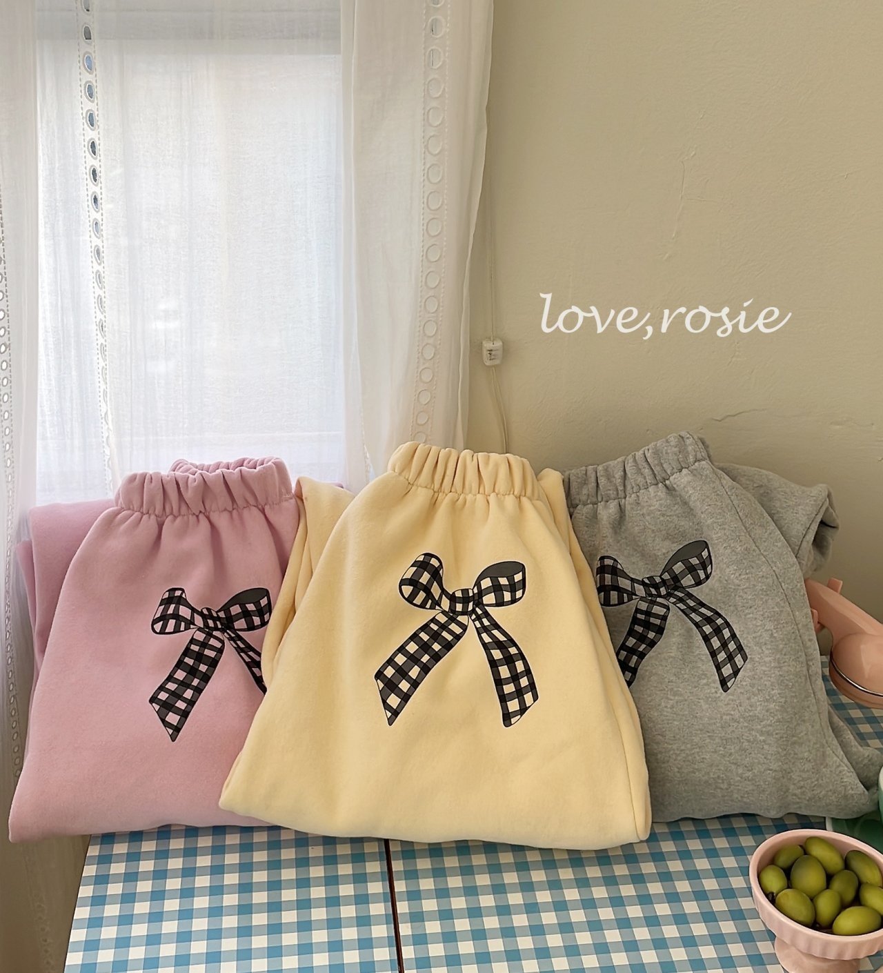 【予約】ribbon kimo jogger pt / love rosie (L-3XL, adult)