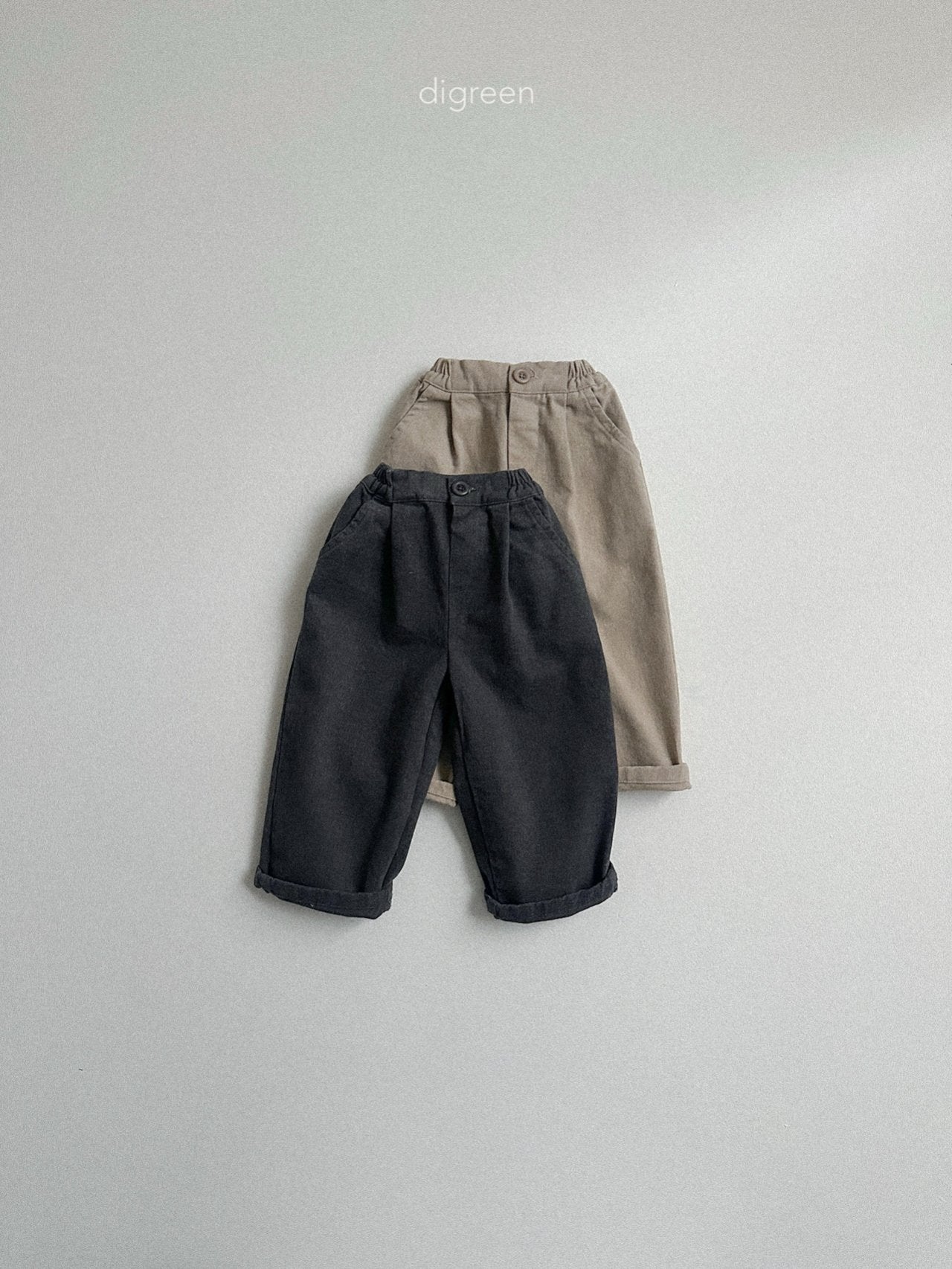 【予約】Minimal Pin Tuck Pants  /  digreen(S-XXL)