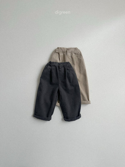 【予約】Minimal Pin Tuck Pants  /  digreen(S-XXL)