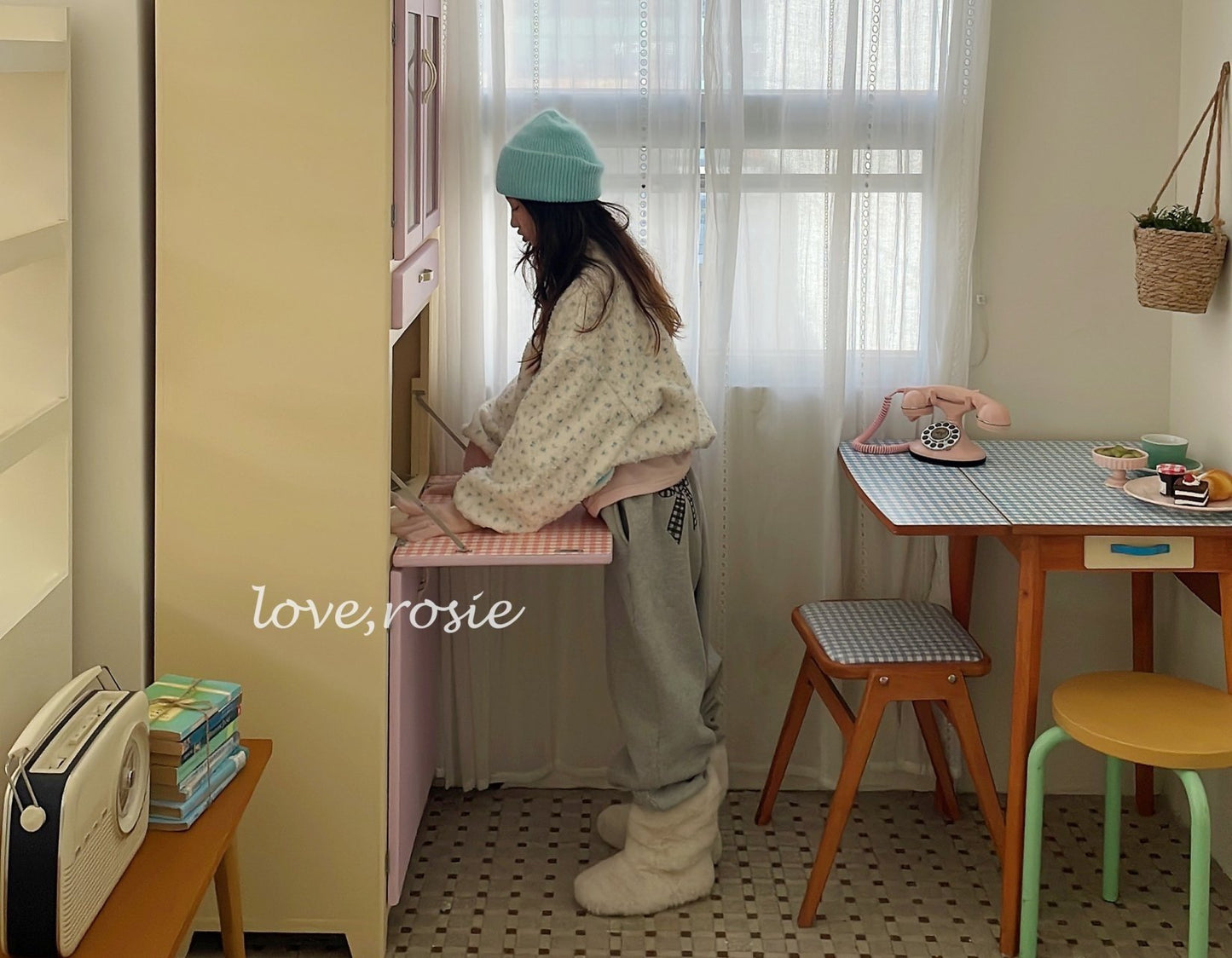 【予約】ribbon kimo jogger pt / love rosie (L-3XL, adult)