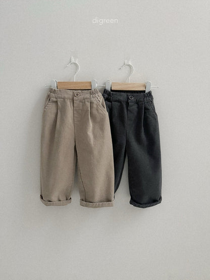 【予約】Minimal Pin Tuck Pants  /  digreen(S-XXL)