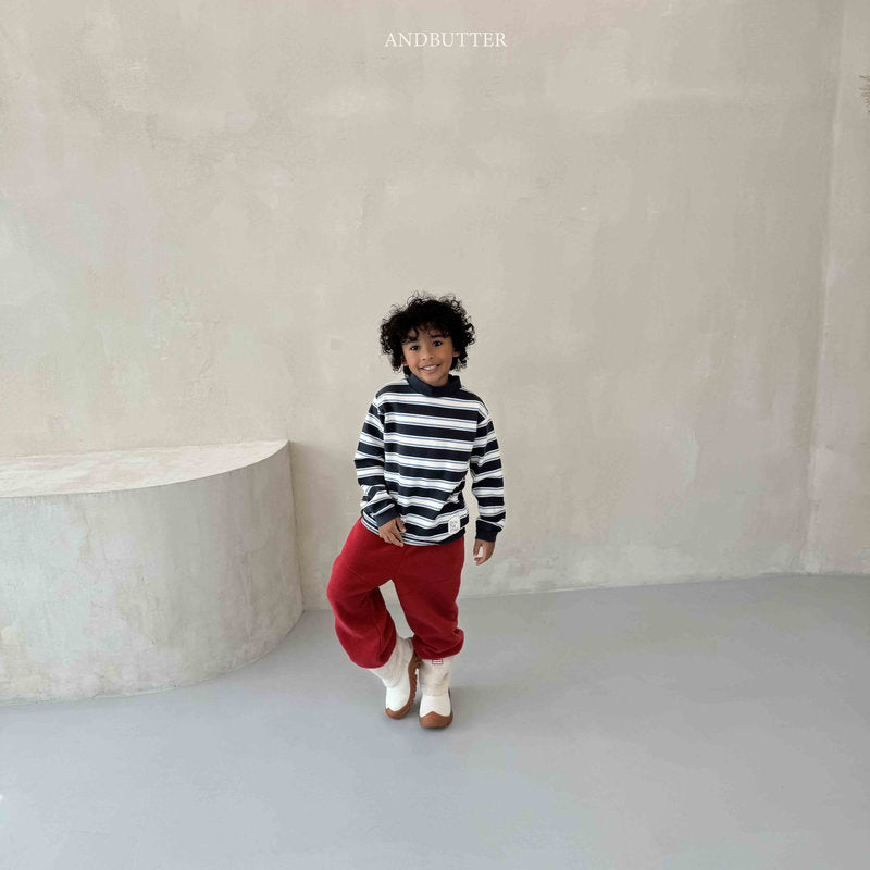 【予約】Fleece  Line Jogger Pants / andbutter(S-JM)