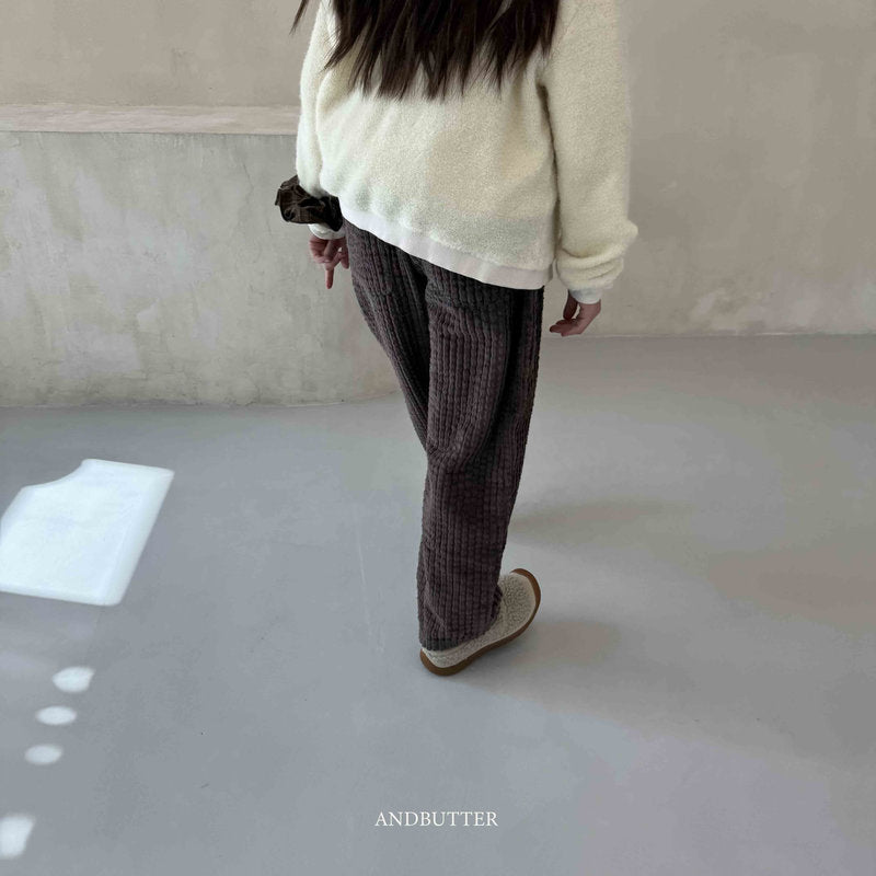 【予約】Puffy Corduroy Pants  /  andbutter (S-JM)