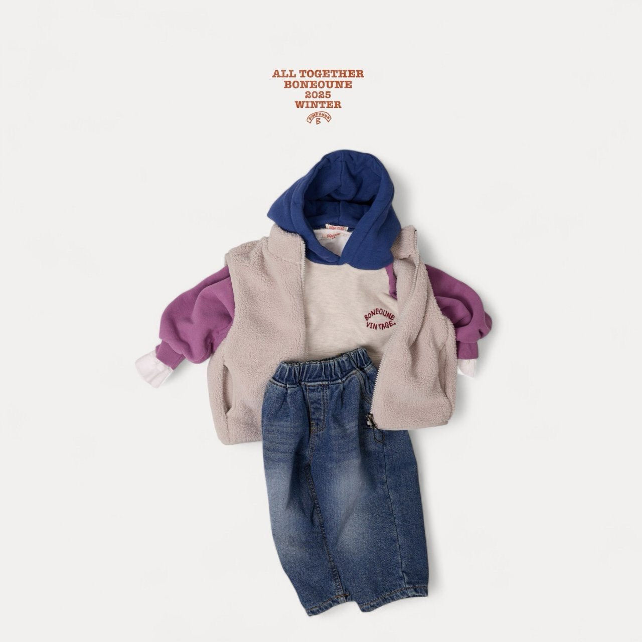 【予約】dream fleece vest / boneoune (XS-JL)