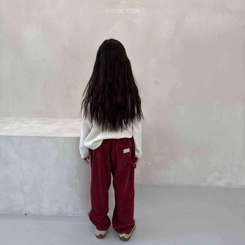 【予約】Love Ring Corduroy Pants  /  andbutter (S-JM)