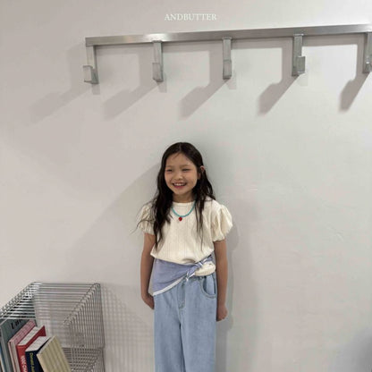 【予約】Eyelet puff T / andbutter(S-JM)