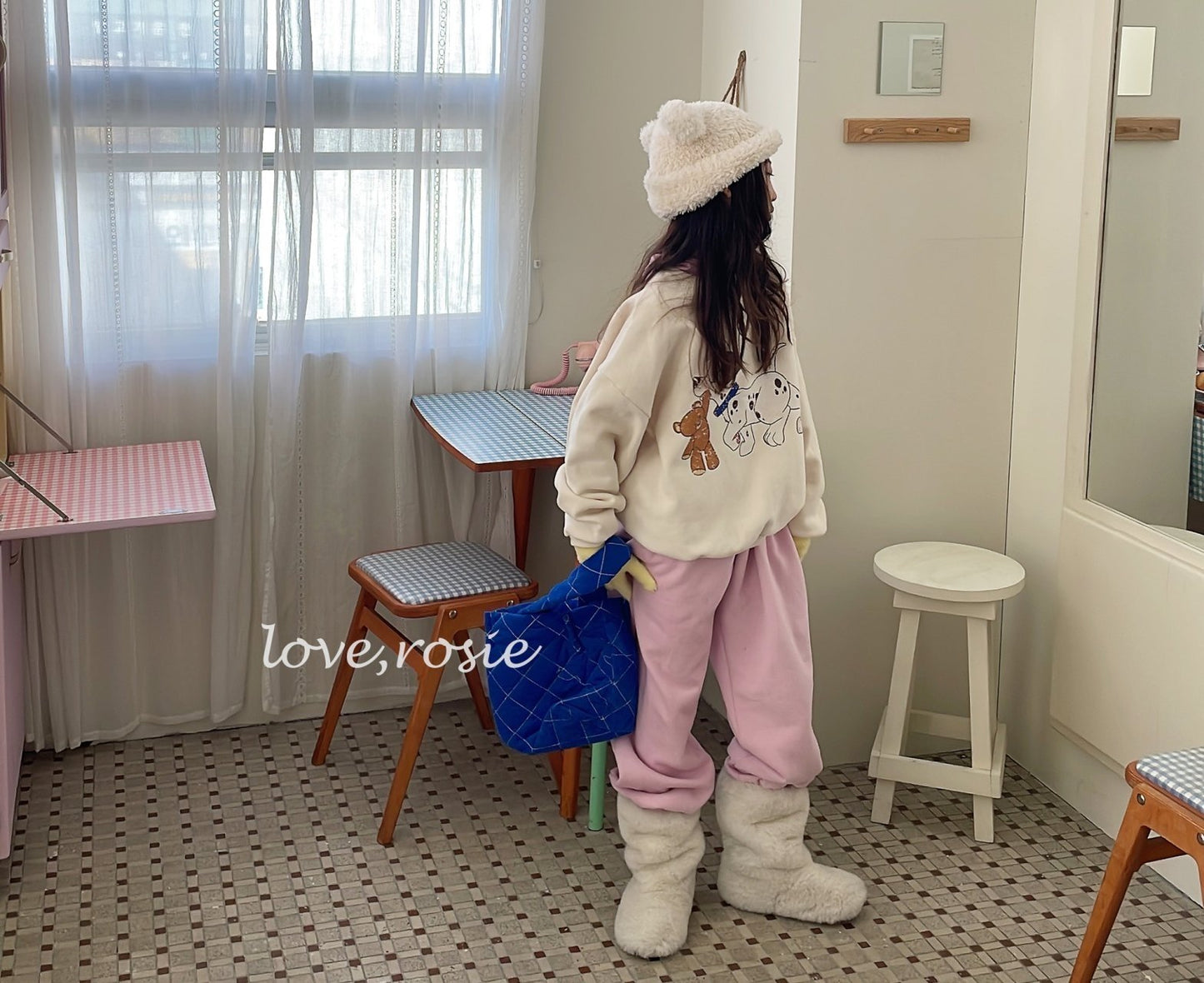 【予約】ribbon kimo jogger pt / love rosie (L-3XL, adult)