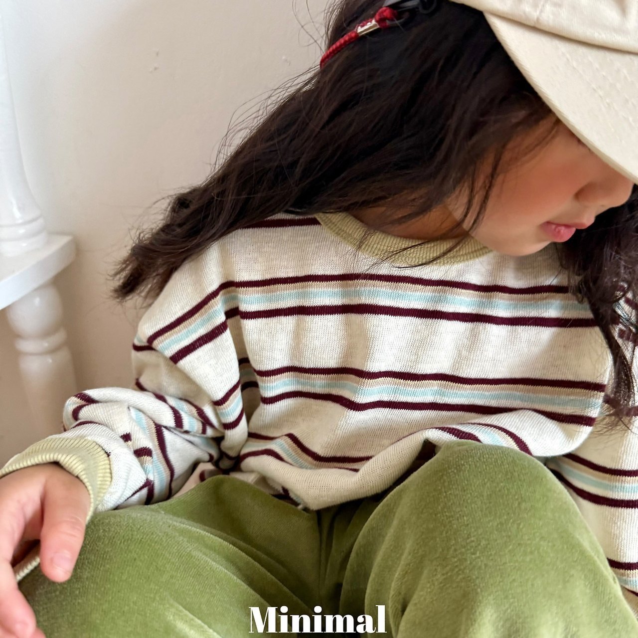 【予約】eve bicolor stripe T / minimal (S-JM）