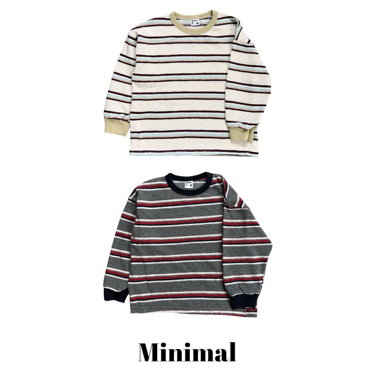 【予約】eve bicolor stripe T / minimal (S-JM）