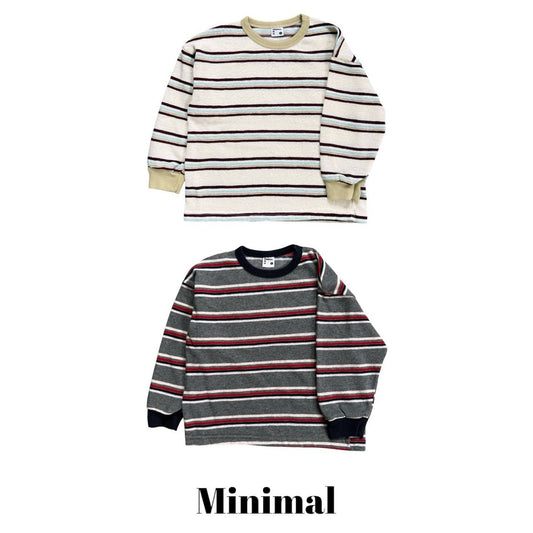 【予約】eve bicolor stripe T / minimal (S-JM）