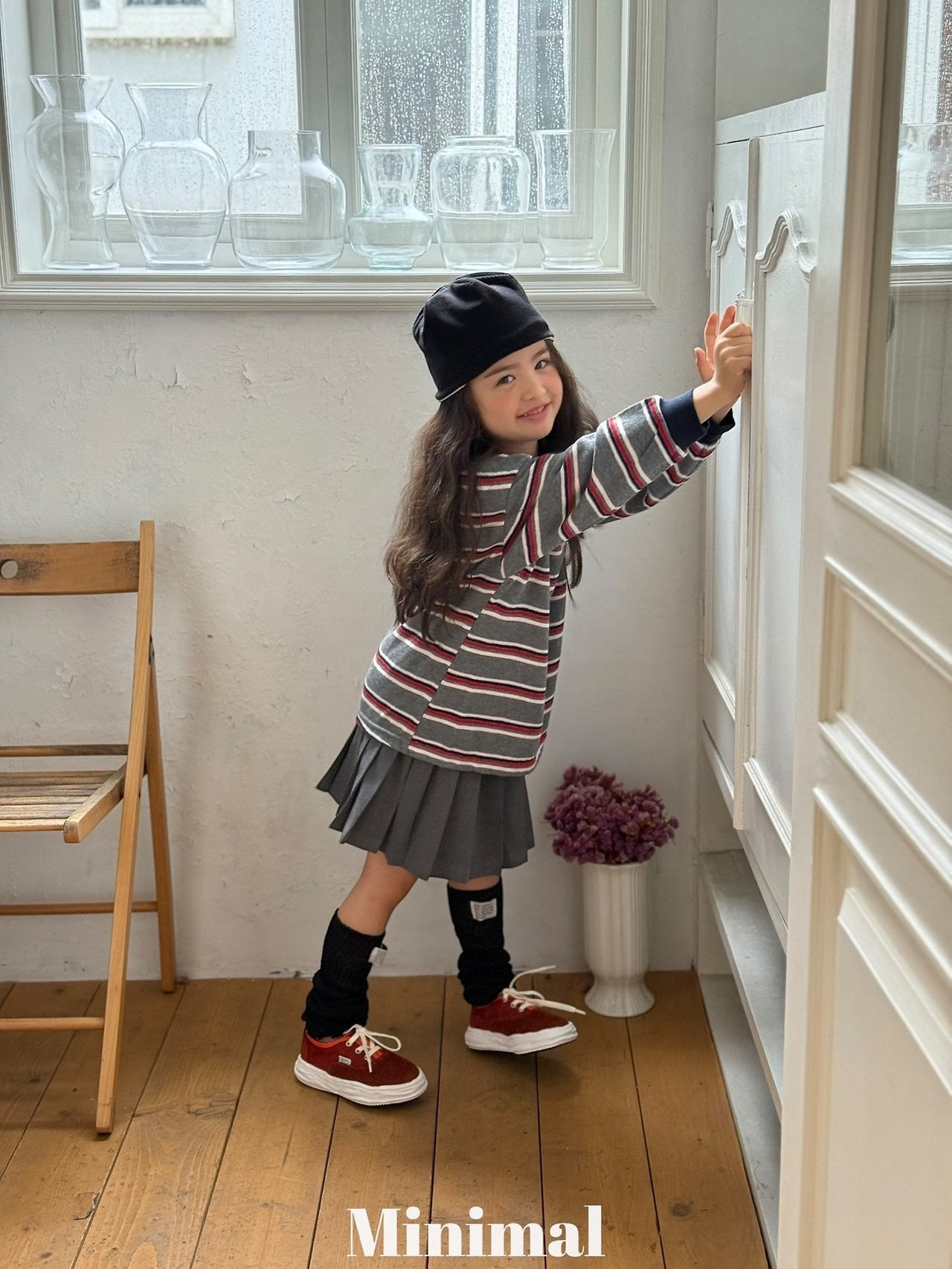 【予約】eve bicolor stripe T / minimal (S-JM）
