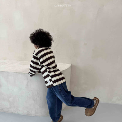 【予約】Stripe Patch Turtleneck  / andbutter (S-JM)