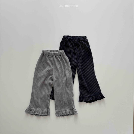 【予約】Dot frill pants / andbutter(S-JM)