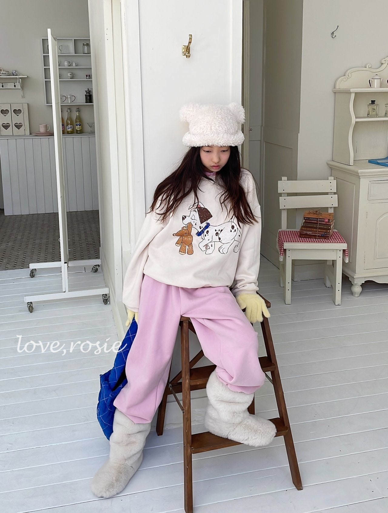 【予約】ribbon kimo jogger pt / love rosie (L-3XL, adult)