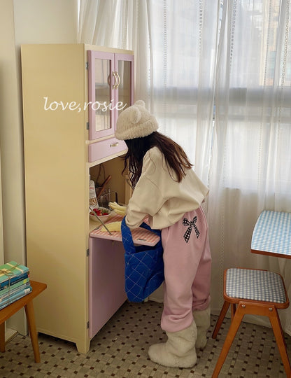 【予約】ribbon kimo jogger pt / love rosie (L-3XL, adult)