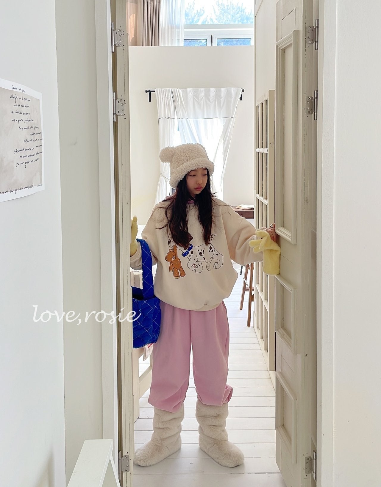 【予約】ribbon kimo jogger pt / love rosie (L-3XL, adult)