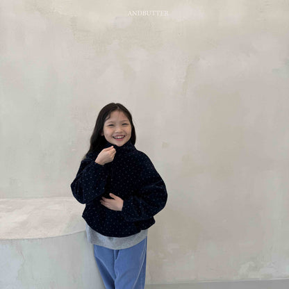 【予約】Dot Half-Zip  /  andbutter (S-JM)