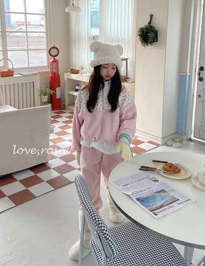 【予約】flower fleece set  / love rosie (L-3XL)