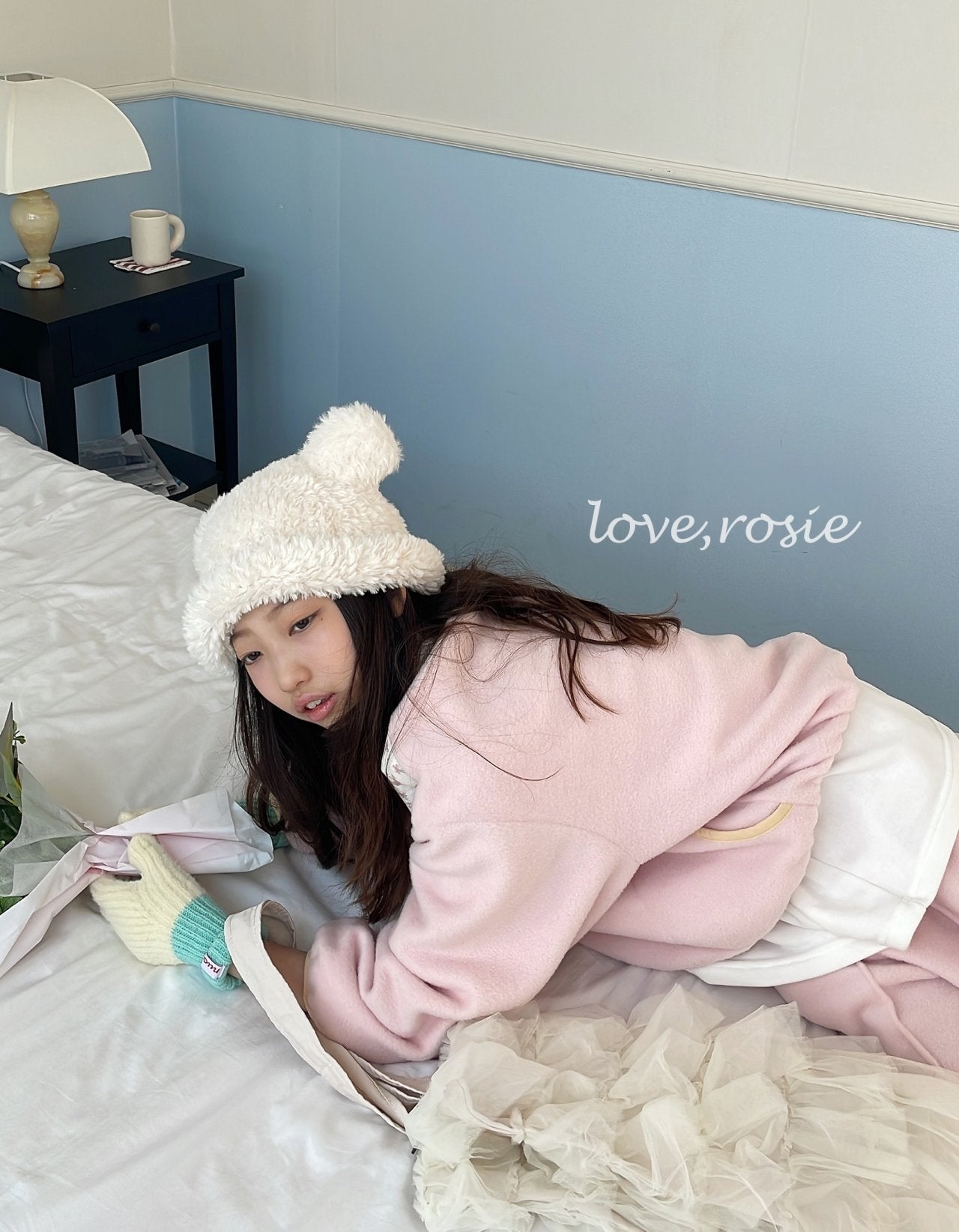 【予約】flower fleece set  / love rosie (L-3XL)