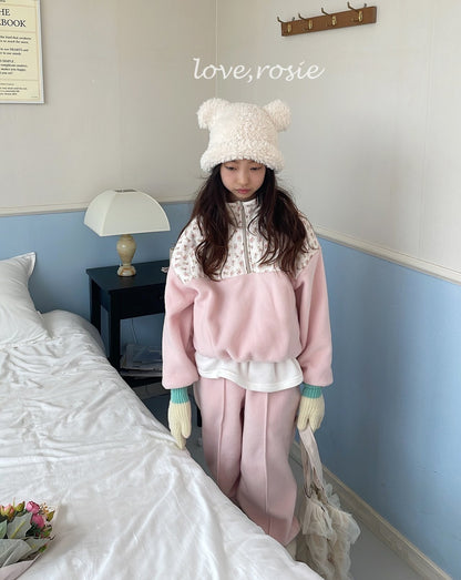 【予約】flower fleece set  / love rosie (L-3XL)