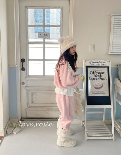 【予約】flower fleece set  / love rosie (L-3XL)