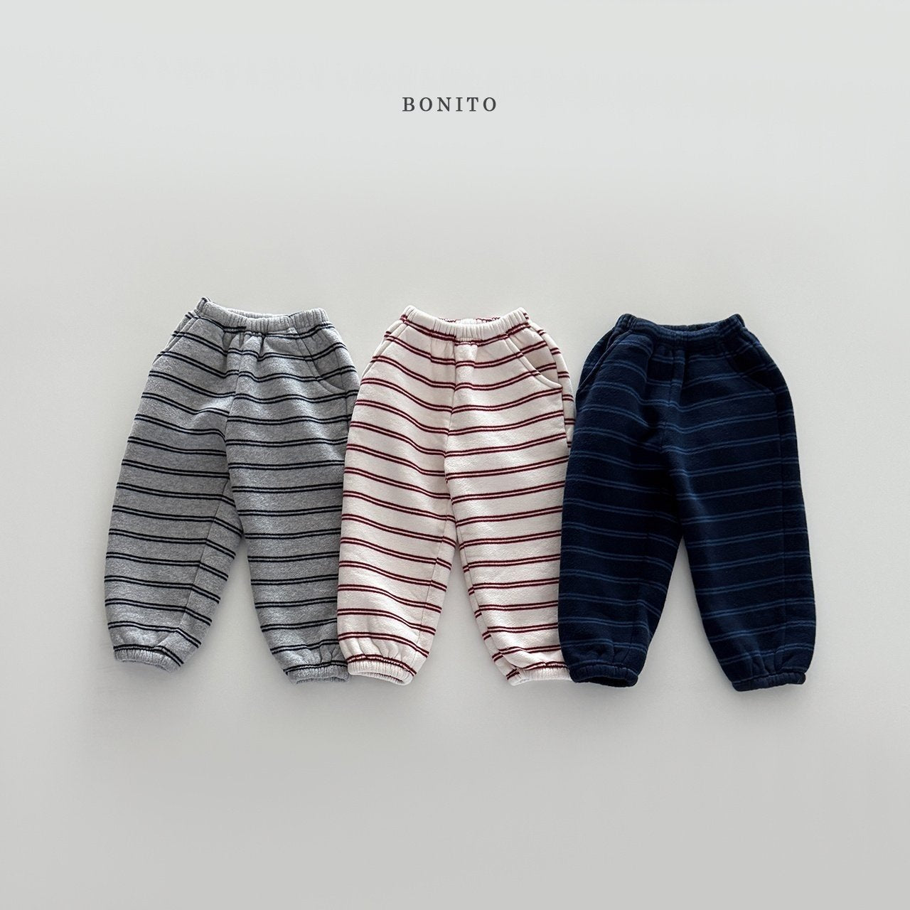 【予約】double st jogger pants  /  bonito (12M-JM) 두줄st