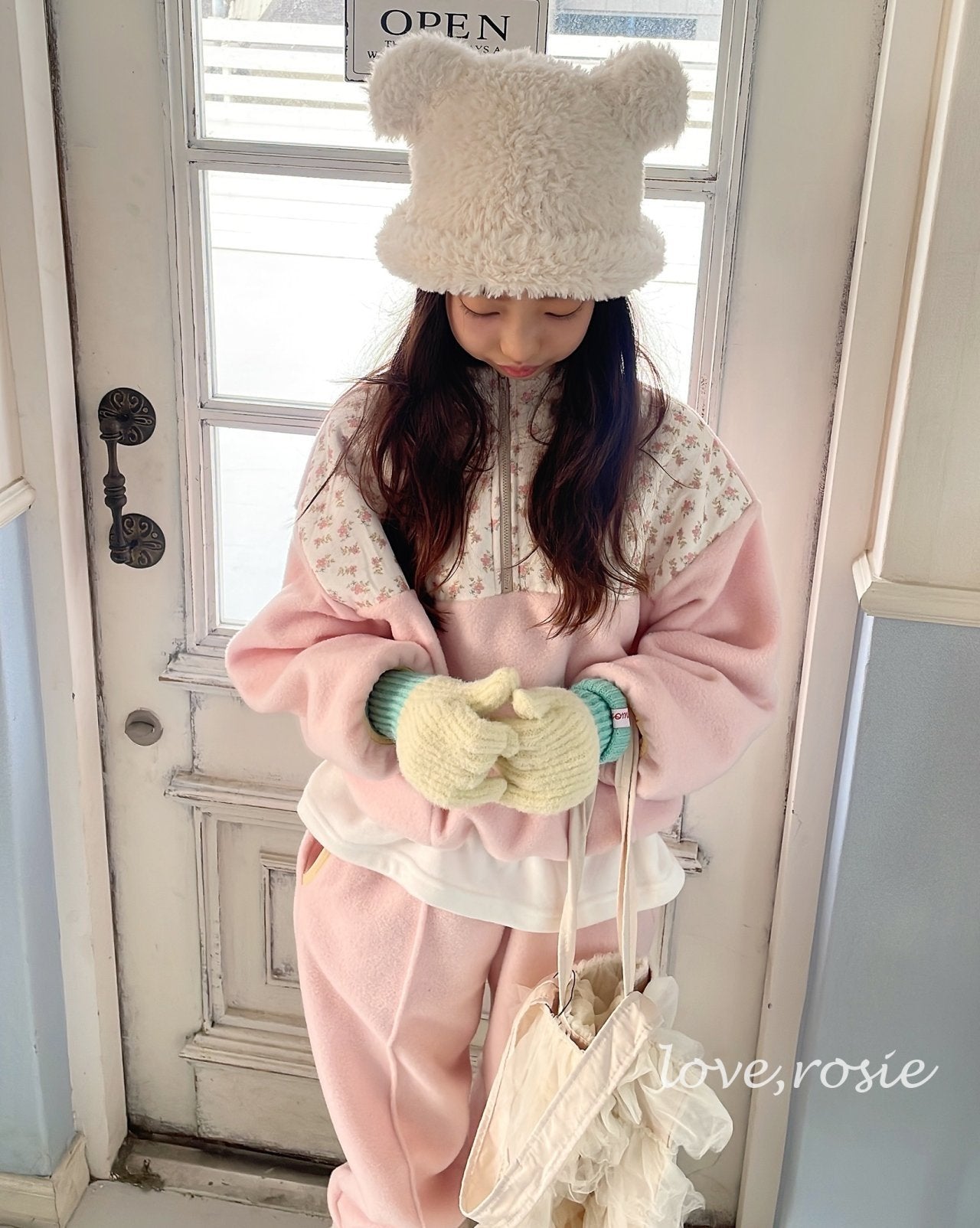 【予約】flower fleece set  / love rosie (L-3XL)