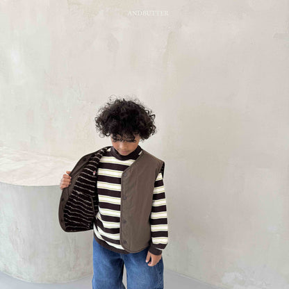 【予約】Stripe Patch Turtleneck  / andbutter (S-JM)