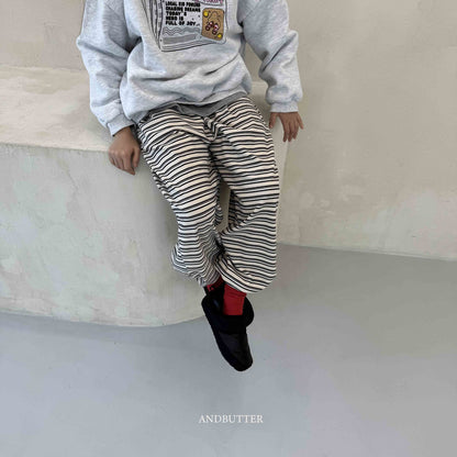 【予約】Mellow Stripe Jogger   /  andbutter (S-JM)