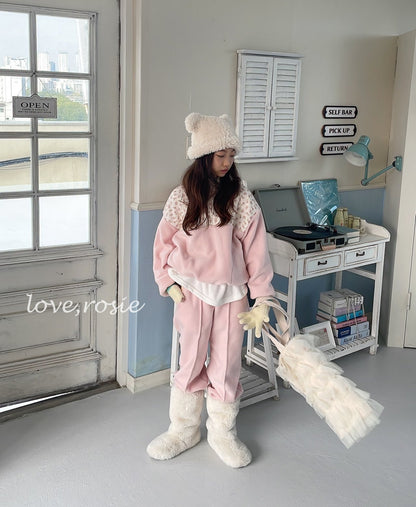【予約】flower fleece set  / love rosie (L-3XL)
