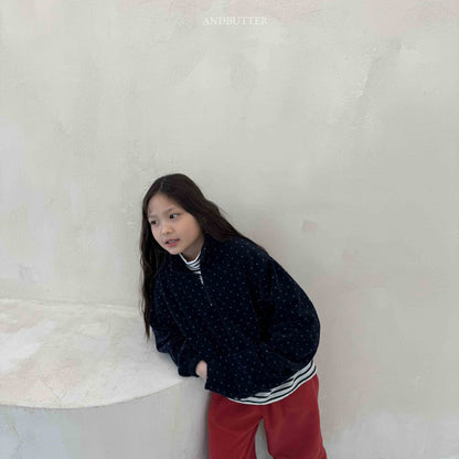 【予約】Dot Half-Zip  /  andbutter (S-JM)