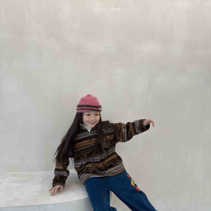 【予約】worm-argyle terry jogger  /  andbutter (S-JM)