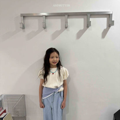【予約】Eyelet puff T / andbutter(S-JM)