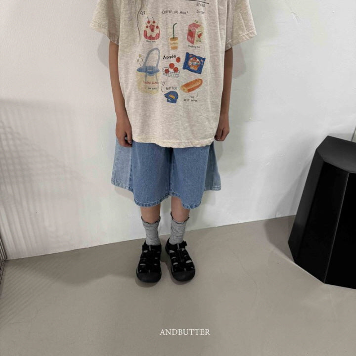 【予約】Cat Bermuda Denim / andbutter(S-JM)