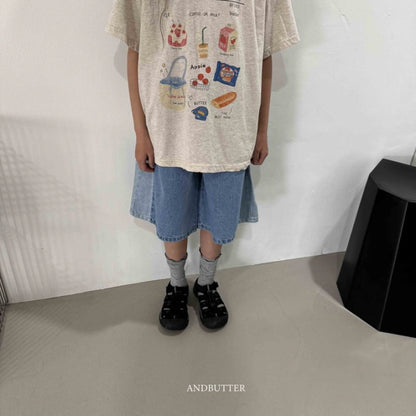 【予約】Cat Bermuda Denim / andbutter(S-JM)