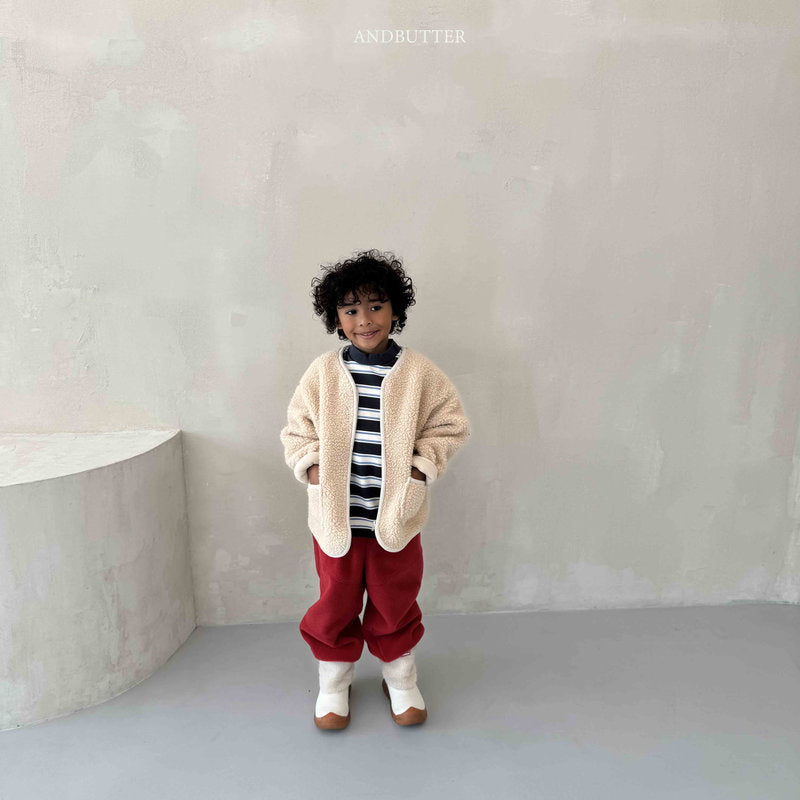 【予約】Fleece  Line Jogger Pants / andbutter(S-JM)