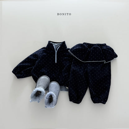 【予約】dot lovely jogger set  /  bonito (12m-JM)