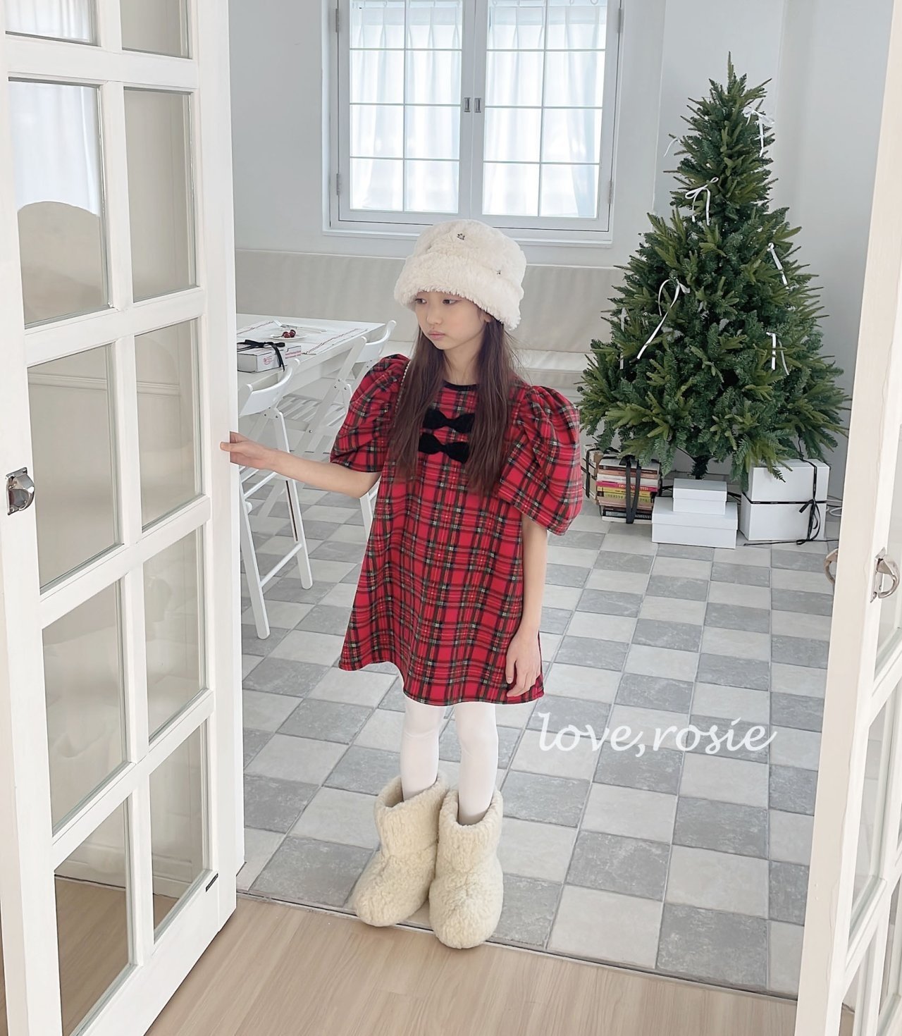 【予約】vivian check one-piece / love rosie (S-2XL)