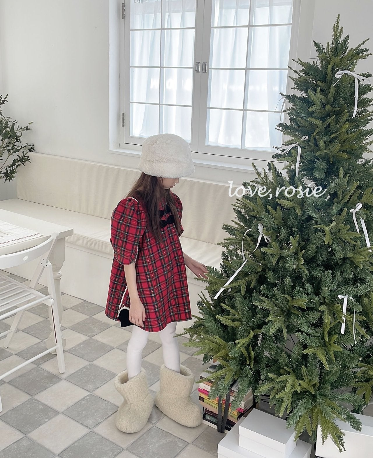 【予約】vivian check one-piece / love rosie (S-2XL)