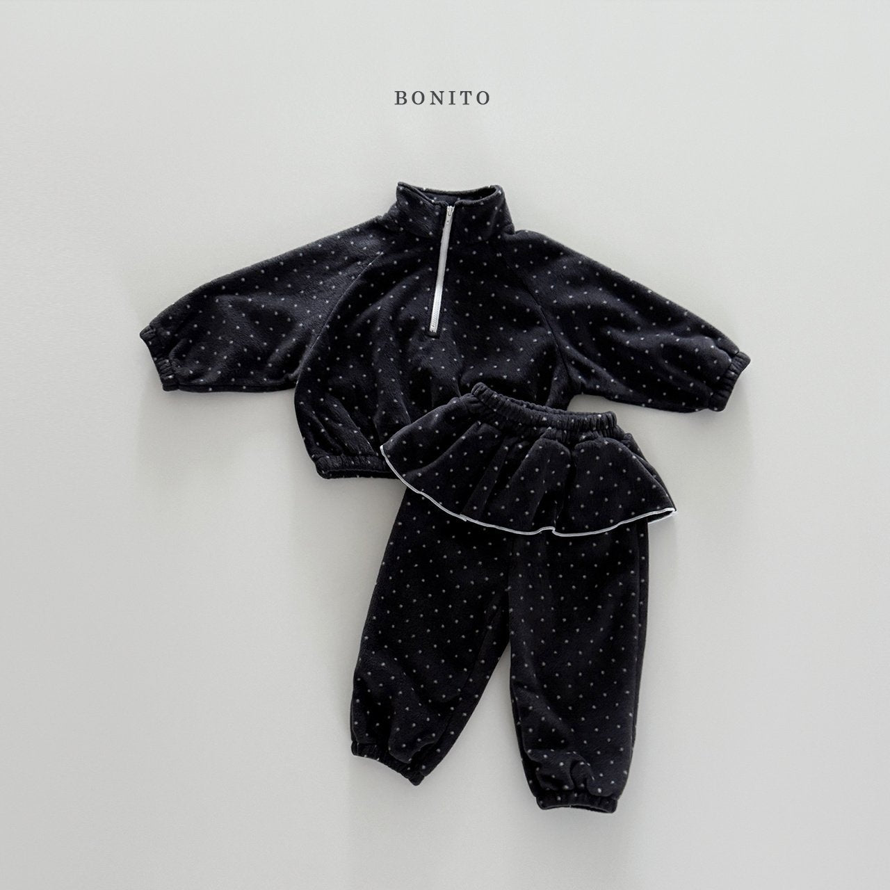 【予約】dot lovely jogger set  /  bonito (12m-JM)