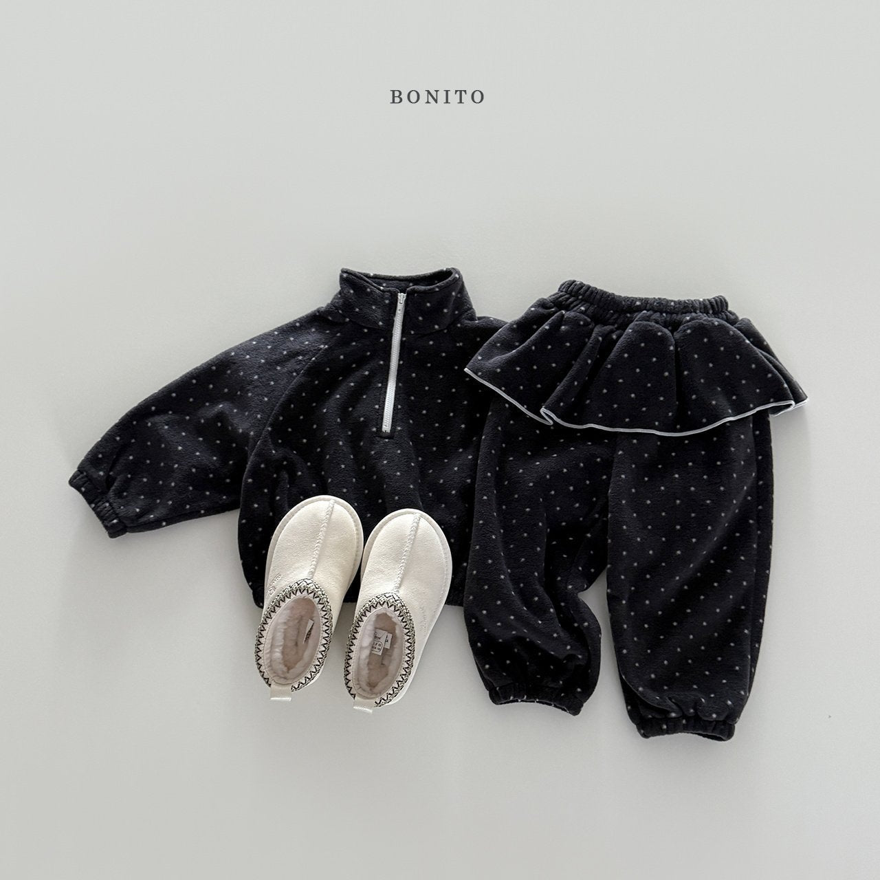 【予約】dot lovely jogger set  /  bonito (12m-JM)