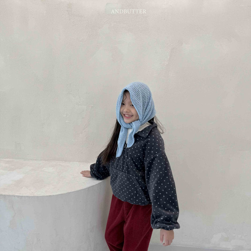 【予約】Dot Half-Zip  /  andbutter (S-JM)