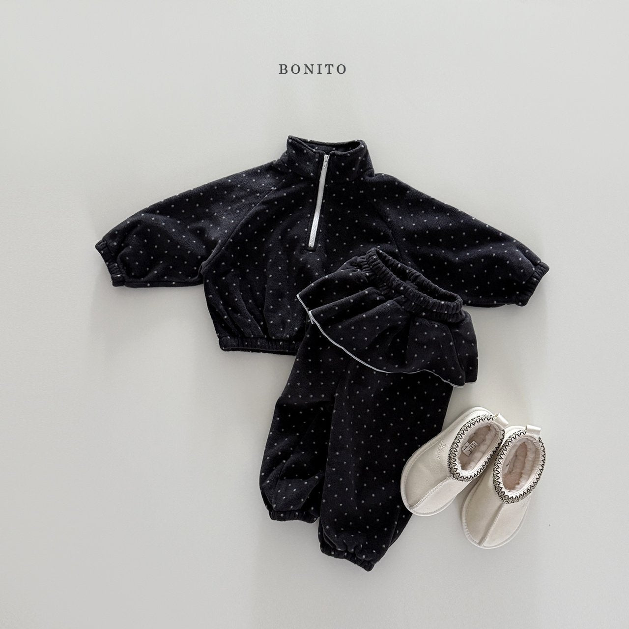 【予約】dot lovely jogger set  /  bonito (12m-JM)
