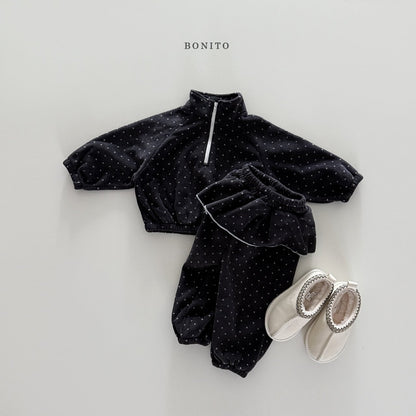 【予約】dot lovely jogger set  /  bonito (12m-JM)
